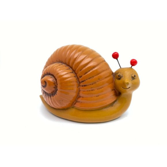 Rare Fitz & Floyd Snail Orange Shell Red Antenna Cute 1970's Kitschy Figurine - Picture 1 of 11